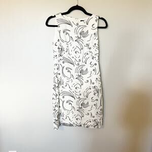 Lauren‎ Ralph Lauren black white sequin cocktail shift dress women’s 4